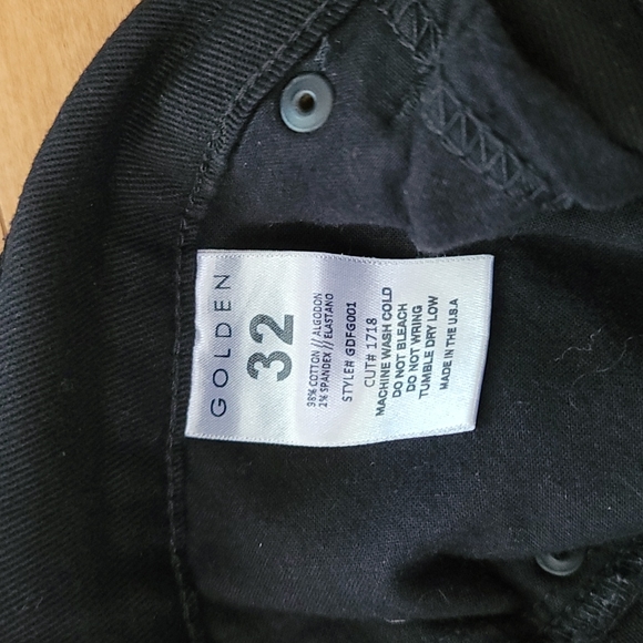 NWOT GOLDEN DENIM Mens Black Jeans - Size 32 - Picture 4 of 10